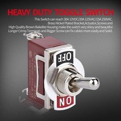 Heavy Duty Red Aircraft Toggle Switch w/ Safety Guard, 20A 12V/120V SPST Auto