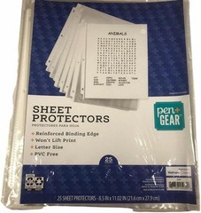 Pen And Gear 25 Sheet Protectors New