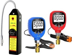Elitech WJL-6000 Refrigerant Leak Detector+PT-500/800 Wireless AC Manifold Gauge