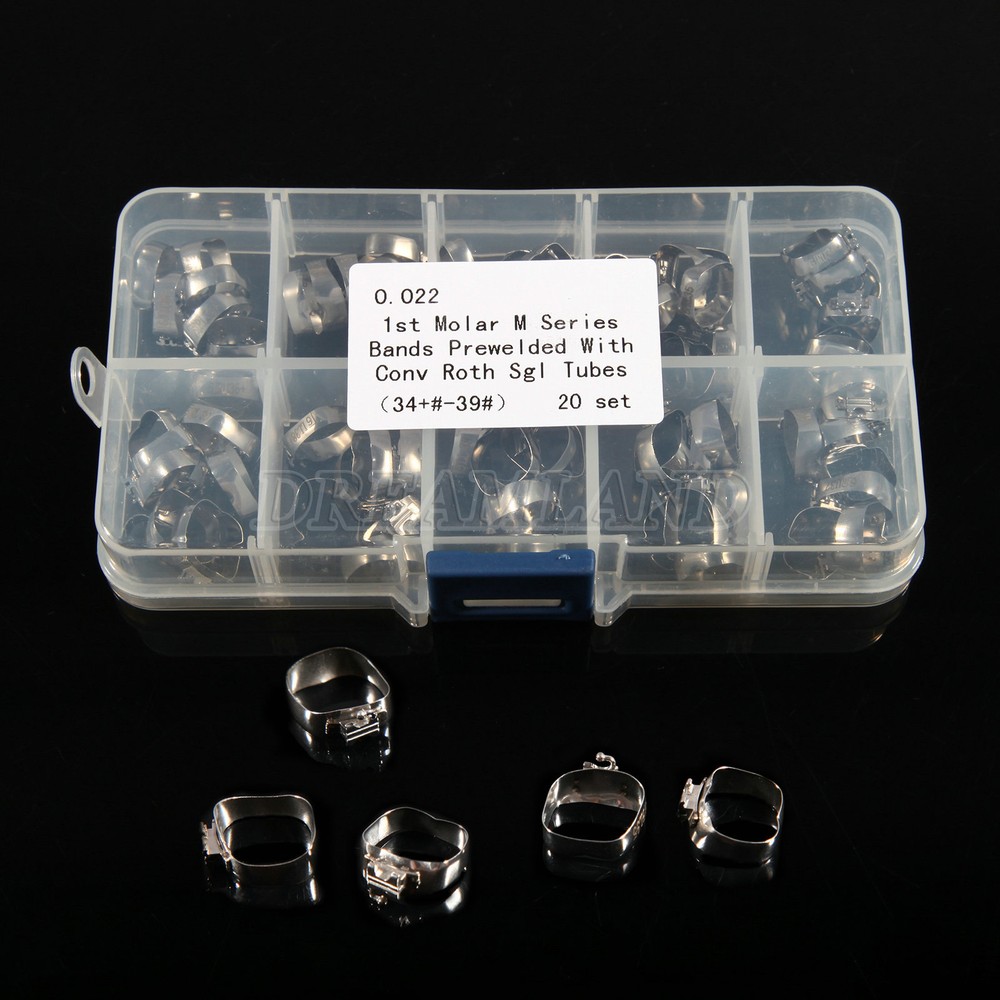 Dental Orthodontic 1st Molar Roth.022 Buccal Tube w/ Band 34+#-39# Convertible