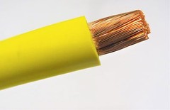 20′ FT 4 AWG GAUGE WELDING CABLE YELLOW COPPER BATTERY LEADS MADE IN USA