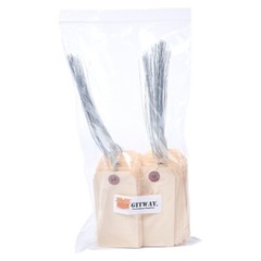 1000- 4 1/4″ x 2 1/8″ Size 4 Manila Inventory Shipping Hang Tags with Wire 13 Pt