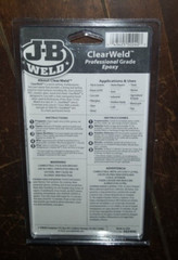 J-B- Weld ClearWeld Professional Grade Epoxy ~Strength 3900 PSI~ #50240H