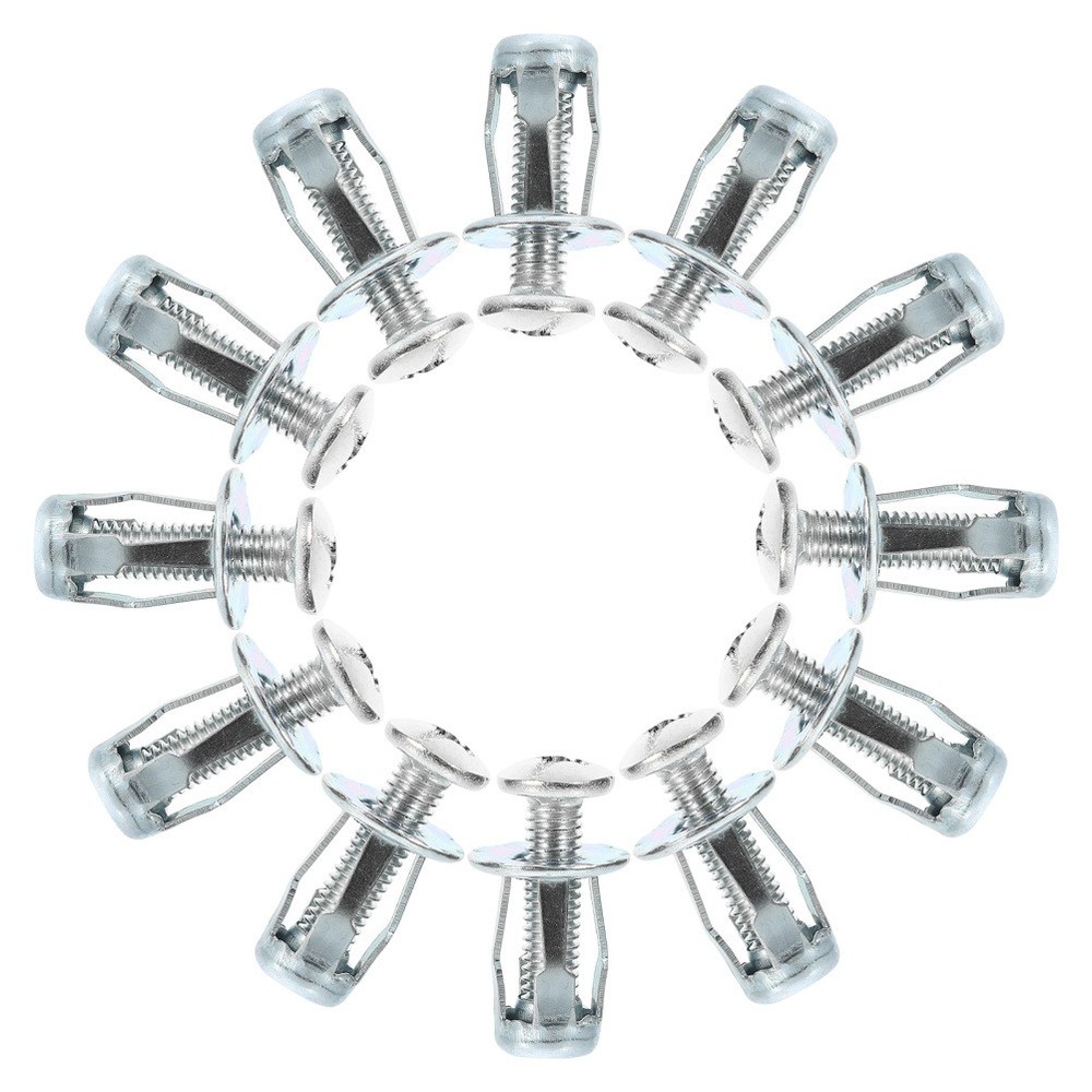 25 Sets Hollow Wall Anchor Screw Fastener Anchors Expandable Bolt Inserts