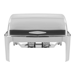 9.54QT Stainless Steel Chafer Buffet Chafing Dish Roll Top Food Warmer Rectangle