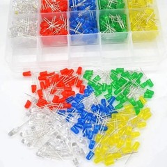 Lot of 100 PCS 5mm round White Red Yellow Green Blue LED super bright bulb light