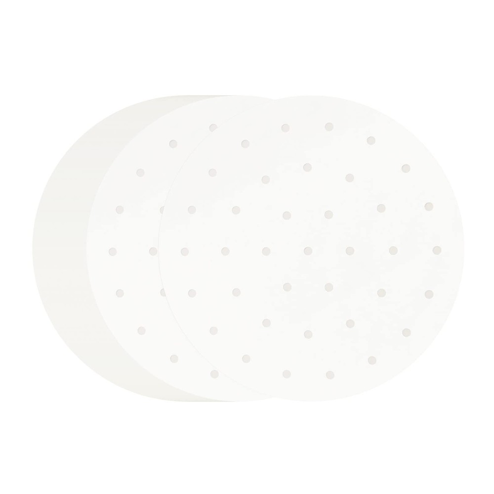 100 PCS Bamboo Steamer Liner, 10″ 10 inch x10 x 0.01 inch, [‘White’]