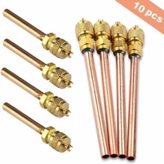 10X Service/Access Valve 1/4″ SAE *1/4″ OD *2.75″ Stem Core AC Refrigeration Kit