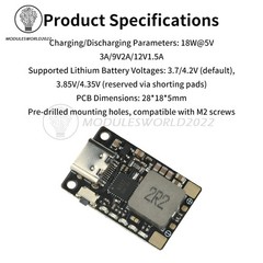 3.7V 18W Li-ion Battery Fast Charging Module Boost Balanced Charge/Discharge