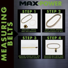 Maxpower 347574 Premium Belt Reinforced with Kevlar Fiber 5/8″ X 29″, beige