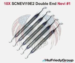 10X HU FRIEDY SCNEVI19E2 Double End Nevi #1 Dental Anterior Scaler #9 Handle