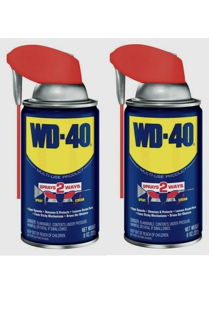 WD-40 ~ 2pack Multi Purpose Lubricant W/ Smart Straw – Spray Two Ways 8 Oz