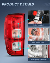 Tail Light Assembly Compatible with 2019 2020 2021 2022 2023 Ford Ranger XL W/O