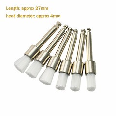Dental White Nylon Polishing Flat Latch Polisher Prophy Brush Disposable 100 Pcs