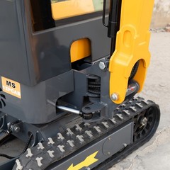 1.4Ton Mini Excavator With Enclosed Cab B&S Engine Swing Boom 4 Attachments Kit