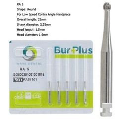 Wave Dental Carbide Burs Latch Round RA 2 4 5 6 8 702 For Low Speed Contra Angle