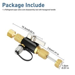 HVAC Valve Core Removal Tool 1/4″ & 5/16″ Vacuum for AC R410a R32 R134a R1234yf