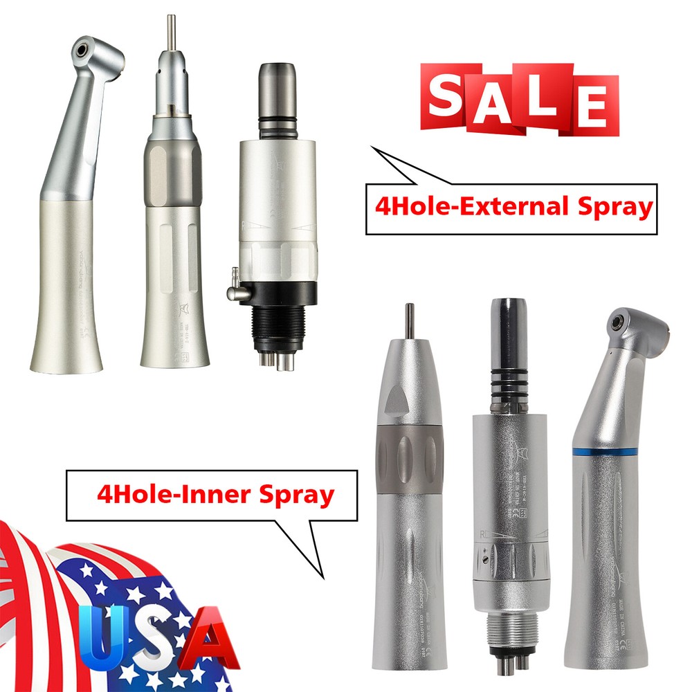NSK Style Dental Low Speed Straight / 2/4H Air Motor / Contra Angle Handpiece YX