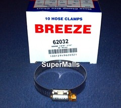 Breeze Power-Seal Stainless Hose Clamp SAE Size 32 1-9/16″- 2-1/2″D 10 CLAMPS US