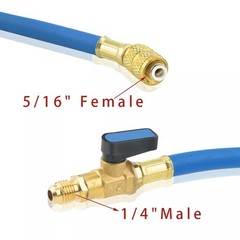 For R134A R410A Refrigerants 1/4″ SAE Ball Valves Hose Great Compatibility