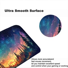 Moon Night Desk Pad Starry Sky Forest 31.5 x 11.8 inches,