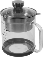 Soy Milk Filter Pot with Fine Mesh Strainer 7.48X6.29X4.72In Glass Container