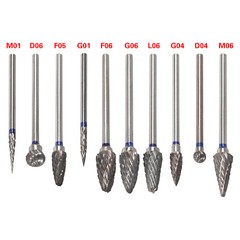 10Pcs Dental Lab Polishing Bur Drills Tungsten Steel Carbide Burs 2.35MM HP