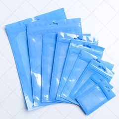 Multi-size&Color Double-Side Glossy Mylar Flat Zip Lock Bag w/Window&Hang Hole