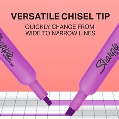 Sharpie Tank Highlighters, Chisel 12 Count (Pack of 1), Assorted Fluorescent