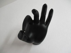 Hand Mannequin Black Display Unisex Solid Strong Still Finger Palm Ok Gesture
