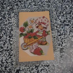 Handmade Upcycled 1980s Strawberry Shortcake Cute Pocket Notebook 3 Sets