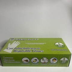 Disposable Multi-Purpose Cast Polyethylene Gloves, Large, Box of 200 Great Glove