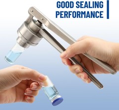 20mm Flip Vial Crimper, 100 Pcs Flip Caps and 100 Pcs Rubber Stoppers Are Includ