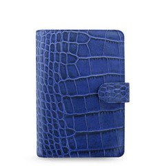 NEW Filofax Personal Classic Croc Organiser Planner Diary Indigo Leather -026008