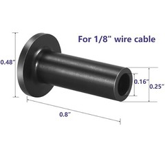T316 Black Stainless Steel Protector Sleeve for 1/8″ & 3/16“ Cable Railing