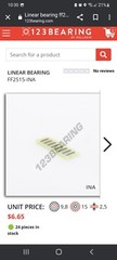 FF-2515 Bearing FF2515 x 1 each Linear Bearing FF2515-INA 36k available