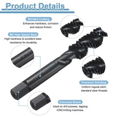Spiral Flute Thread Tap 1/2-12 BSW Machine Taps HSS Nitrided Coated