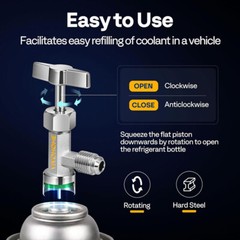 R134a Self Sealing Can Tap Openerer w/ Tank Adapter for 1/4″ & 1/2″ AC Charging
