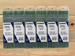 6 Packs of Radnor Pure Tungsten Electrodes 3/32 in x 7 in 10-Pack MPN 64001952