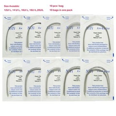 US Dental Orthodontic Super Elastic Natural Form Niti Round Arch Wires 10Packs