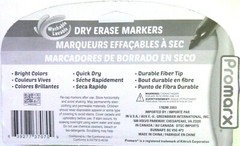 Promarx Dry Erase Low Odor Markers Black, Blue, Red