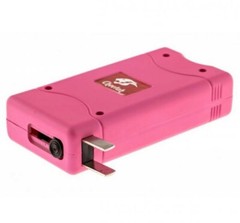 Mini Rechargeable Stun Gun 10MV w/ LED Light High Power PINK Self Defense Tool
