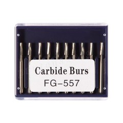 100 FG 557 Carbide Dental Burs High Speed Handpiece Friction Grip Drill Bits