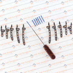 3.5mm Clávicle Hook Sáfety Locking Plátes 2H-6Holes L/R & Screw 81Pcs Set Ti