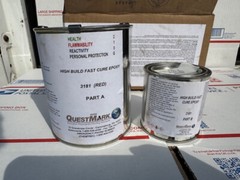 NEW QUESTMARK WATER-BASED EPOXY COATING 3181 RED KIT HIGH BUILD FAST CURE