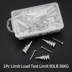 104 Pcs Wall Sheetrock Anchors And Screws Drywall Drilling Hanging And Mounting