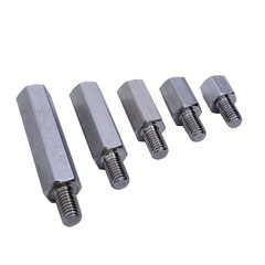 10 Pcs Stainless Steel Single Head Stud Hex Standoff Spacers M6 for PCB C722