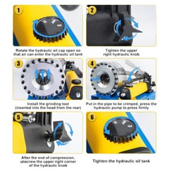 Hydraulic Hose Crimper Pipe Clamping Machine With 8 Sets Dies 10mm-30mm 5600KN