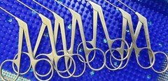 Aesculap OG350R,352R,353R,355R Surgical ENT Scissors Instruments Set of 7 W-Tray