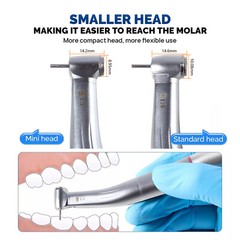 Yabangbang Dental LED Fiber Optic 1:5 Contra Angle Handpiece High Speed / Rotor